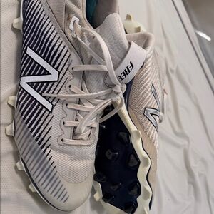 New Balance Navy and White Soccer Cleats